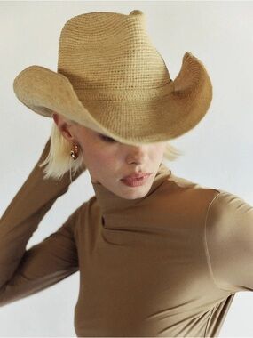 Sacha hat Janessa Leone straw handmade western fedora